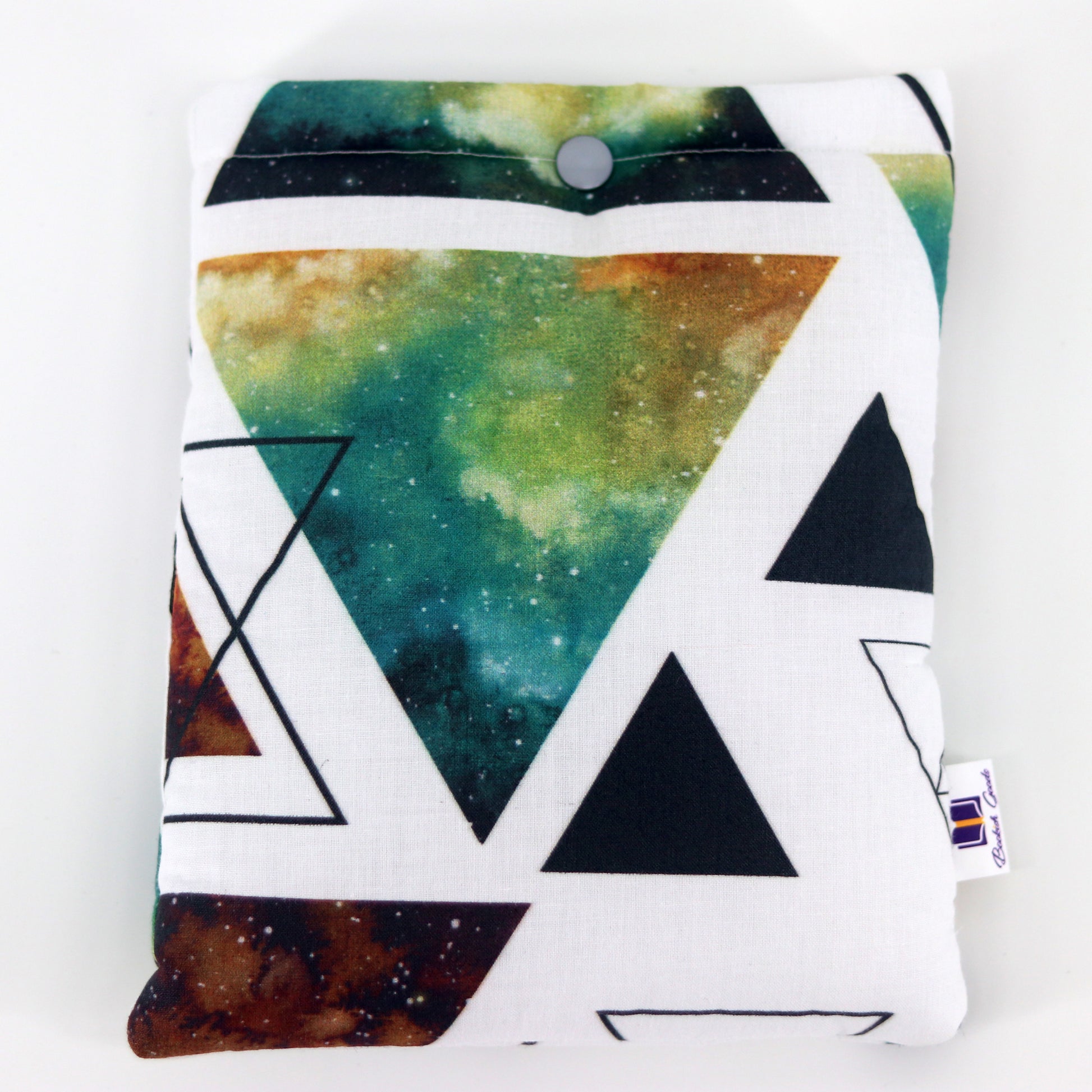 e-reader sleeve met witte achtergrond en daarop galaxy kleuren