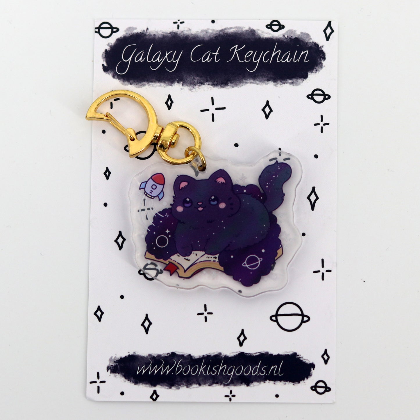 Keychain Galaxy Cat