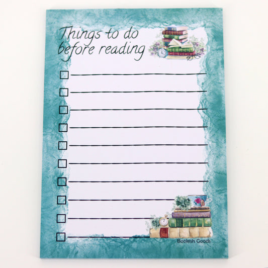 sticky notes pad things to do before reading