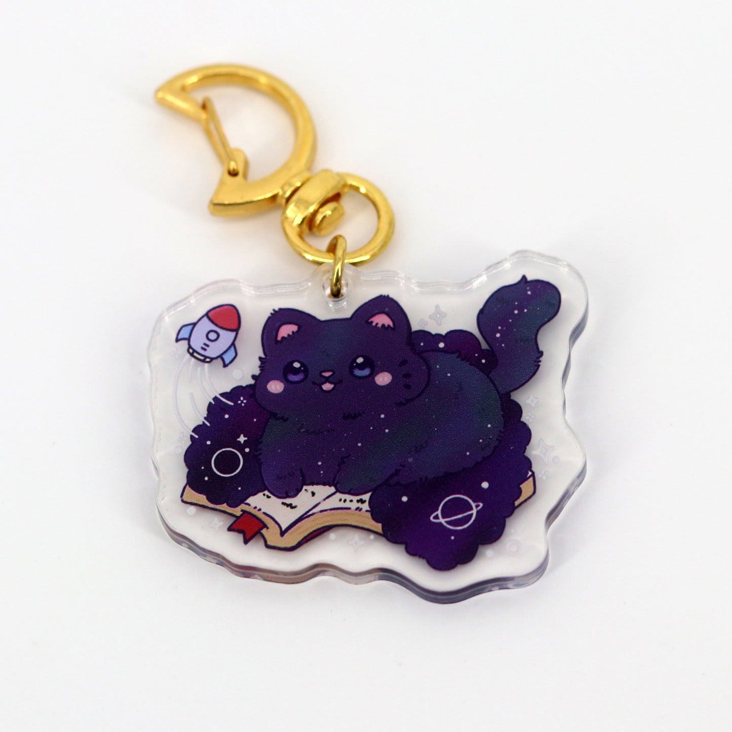 Keychain Galaxy Cat