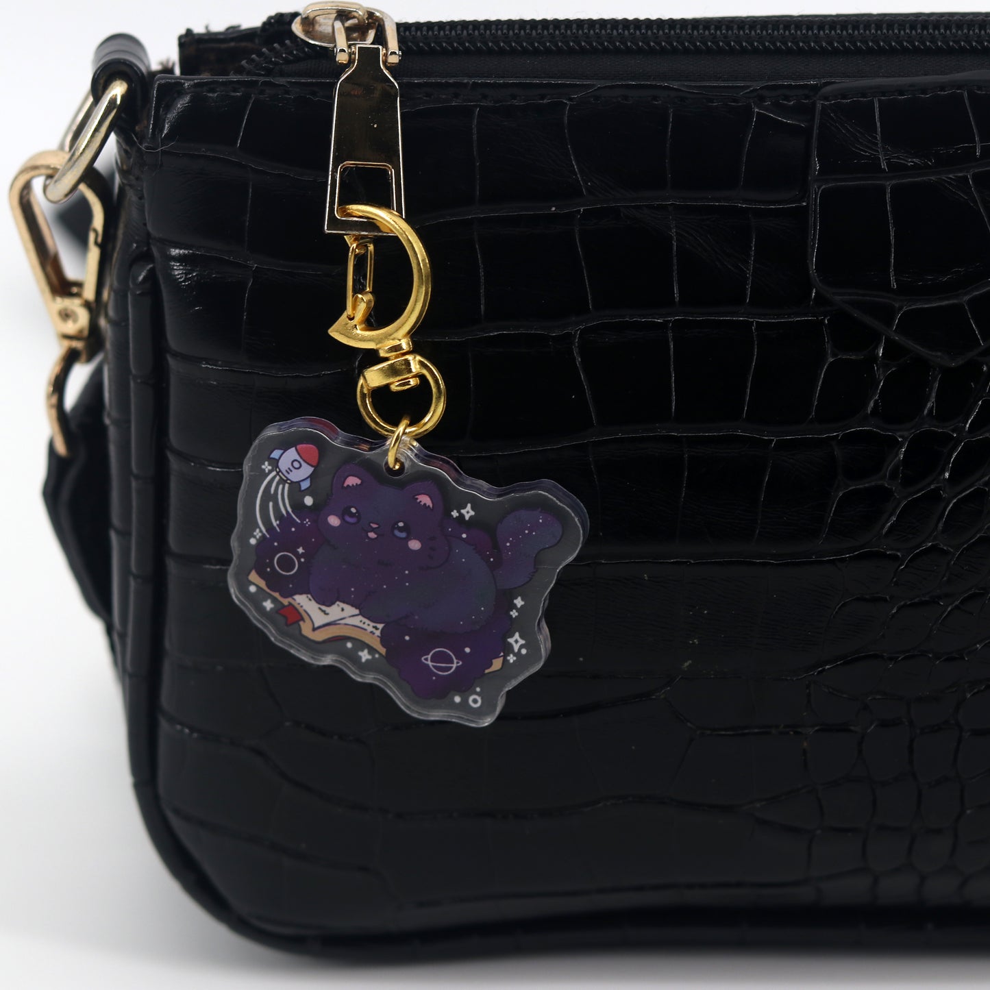 Keychain Galaxy Cat